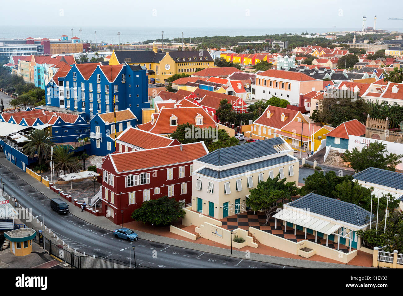 Willemstad, Curacao, Kleinen Antillen. Blick auf die Stadt. Stockfoto