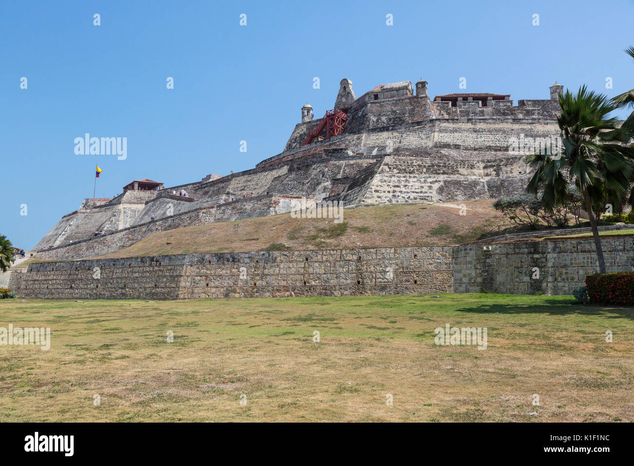 Cartagena, Kolumbien. Castillo de San Felipe de Barajas, 17.-18.Jahrhundert. Stockfoto