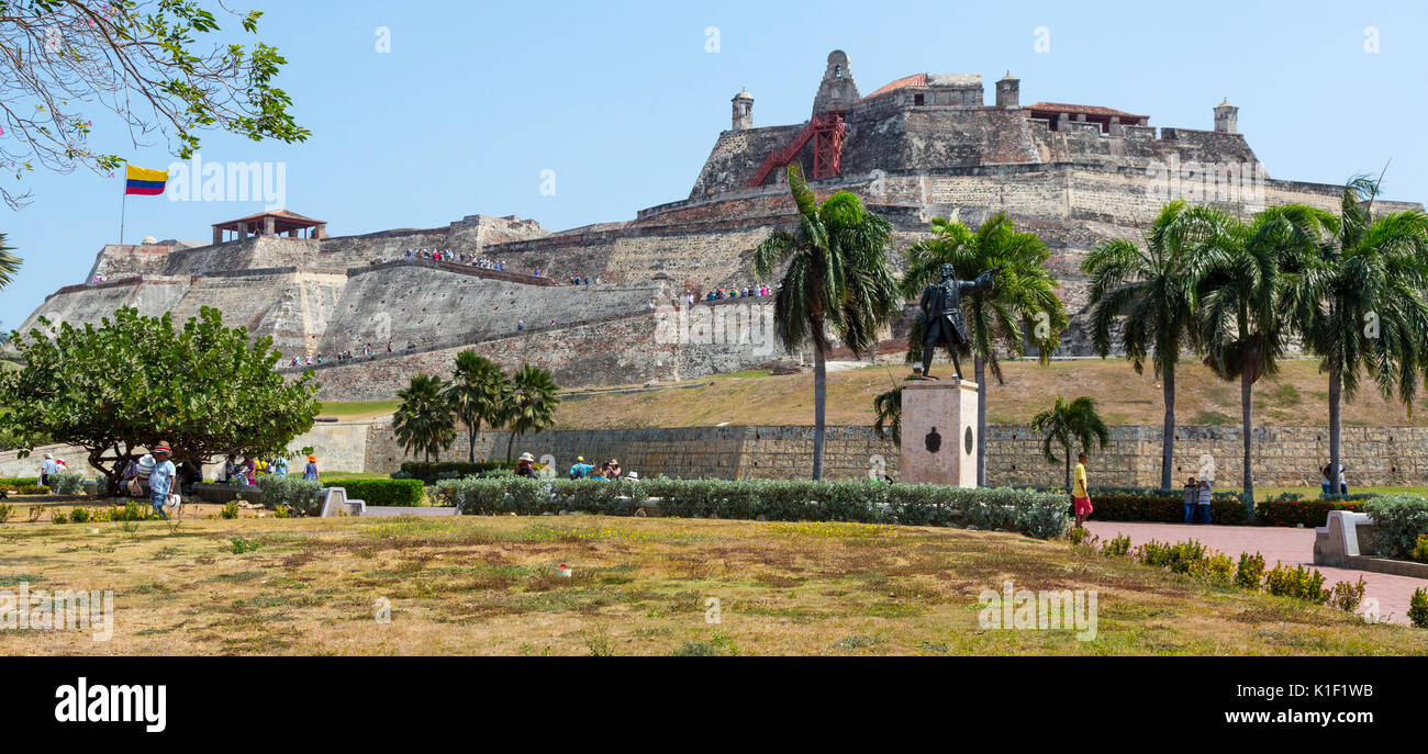 Cartagena, Kolumbien. Castillo de San Felipe de Barajas, 17.-18.Jahrhundert. Stockfoto