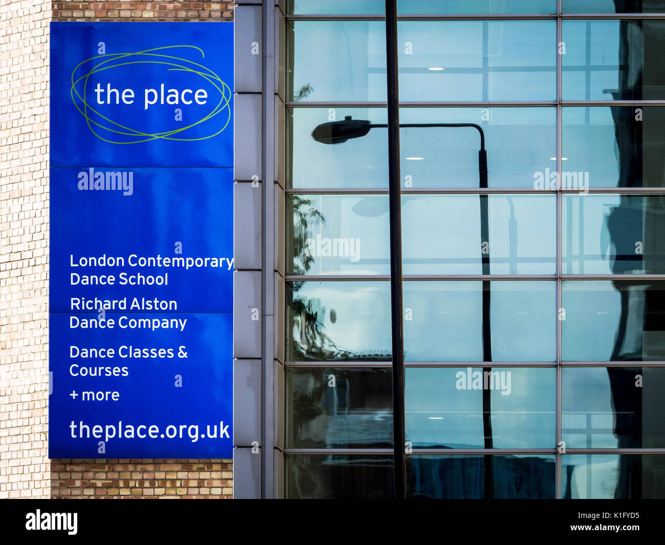 Der Ort - London Contemporary Dance School in Dukes Road in der Nähe von Euston Station Central London UK Stockfoto