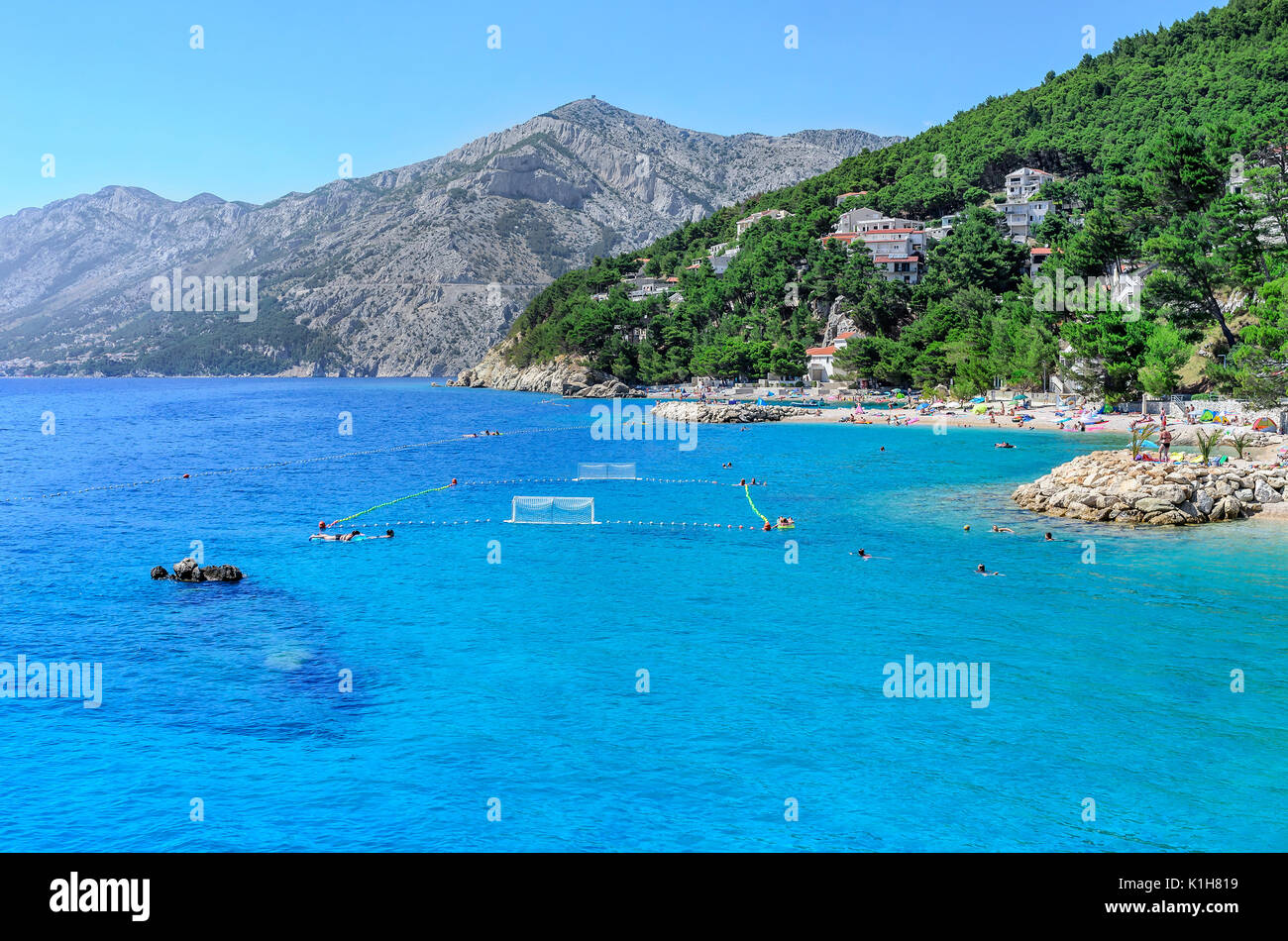 Küste von Makarska, Kroatien. Stockfoto
