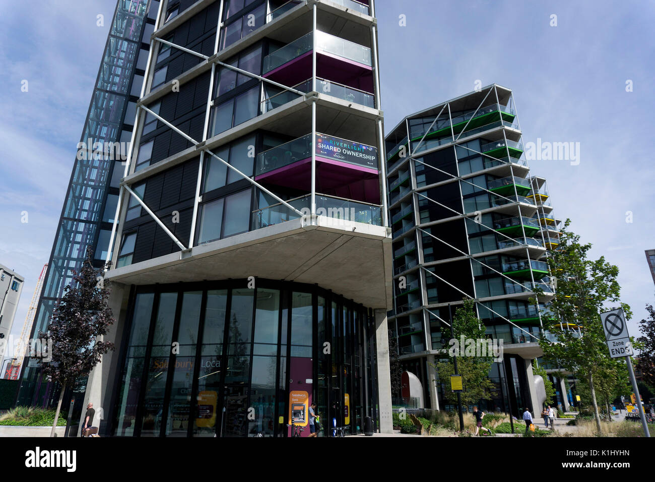 Gemeinschafts-eigentum Wohnungen fr Verkauf an Riverlight Quay in London. Juni 2017 Stockfoto