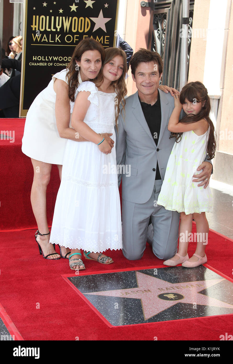 Jason Bateman geehrt mit Stern auf dem Hollywood Walk of Fame mit: Amanda Anka, Jason Bateman, Francesca Nora Bateman, Ahorn Sylvie Bateman Wo: Hollywood, California, United States Wann: 26 Aug 2017 Quelle: FayesVision/WENN.com Stockfoto