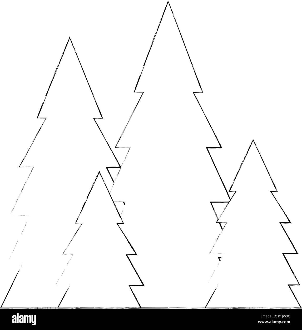 Baum Kiefern isolierte Symbol Vektor illustration Graphic Design Stock Vektor