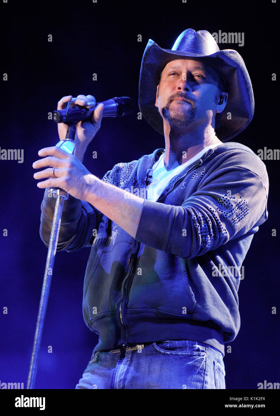 Tim McGraw spielt 2008 Stagecoach Country Music Festival Indio. Stockfoto