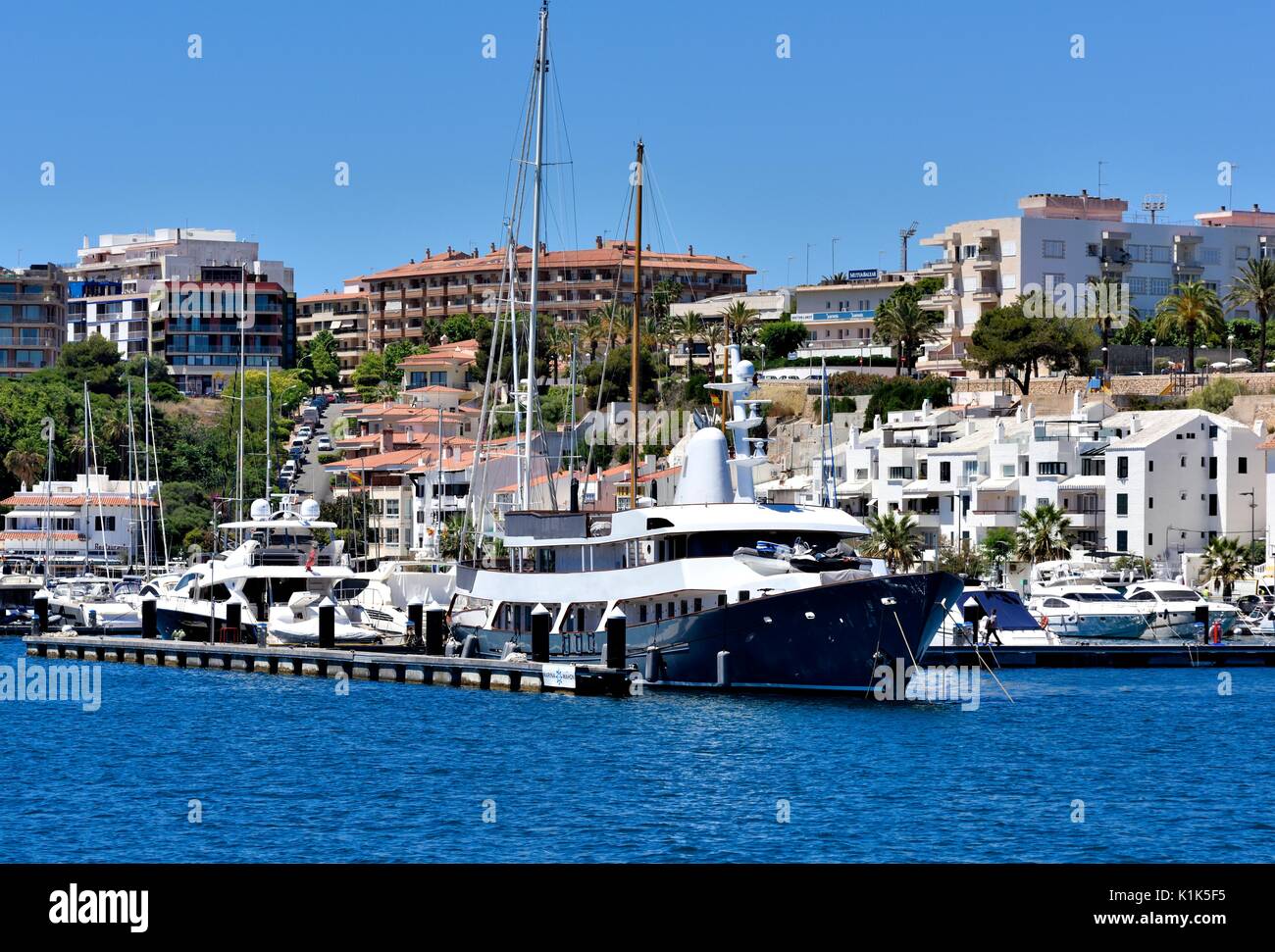 Mahon Hafen Hafen Hafen menorca Menorca Spanien Stockfoto