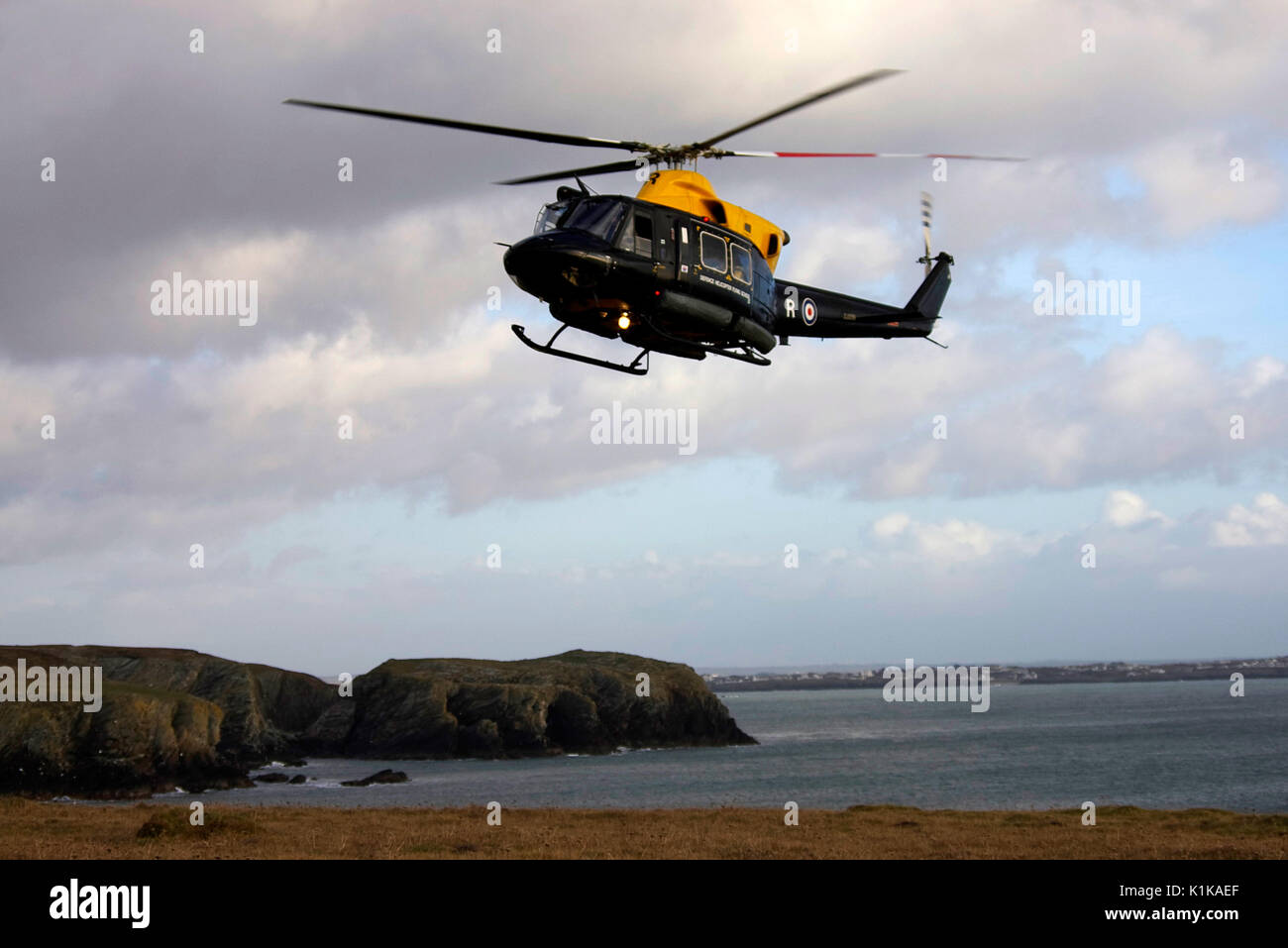 Winde Training, South Stack, Anglesey, North Wales, Vereinigtes Königreich, Stockfoto