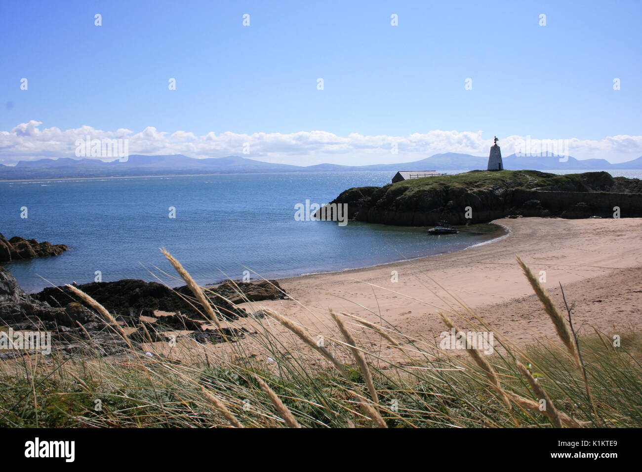 Llanddwyn Island, Rhosneigr Wald Strand, Anglesey, Wales, Großbritannien Stockfoto