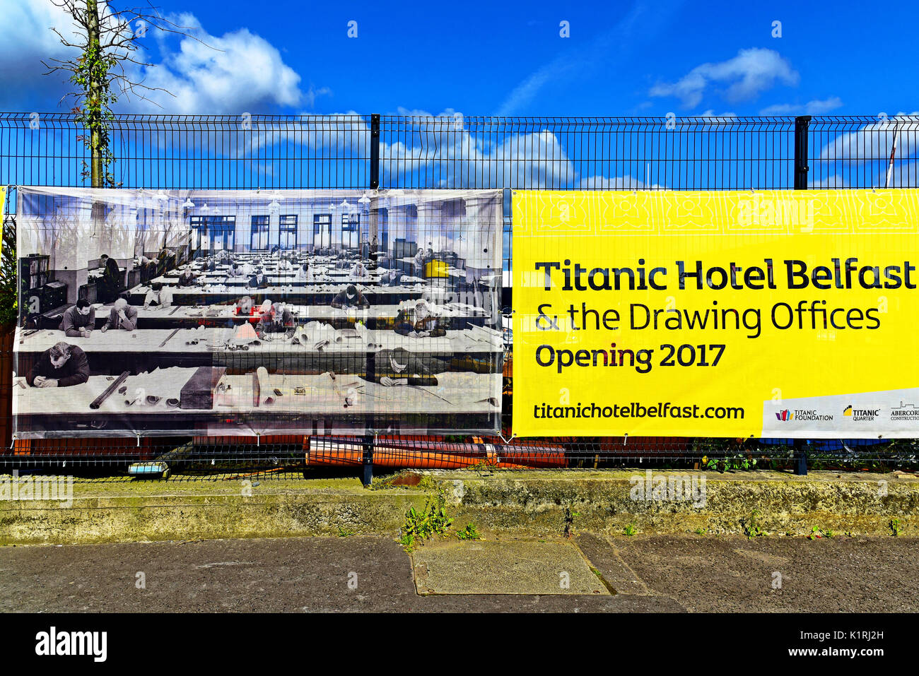 Belfast Nordirland Titanic Hotel Zeichnung Büros Stockfoto