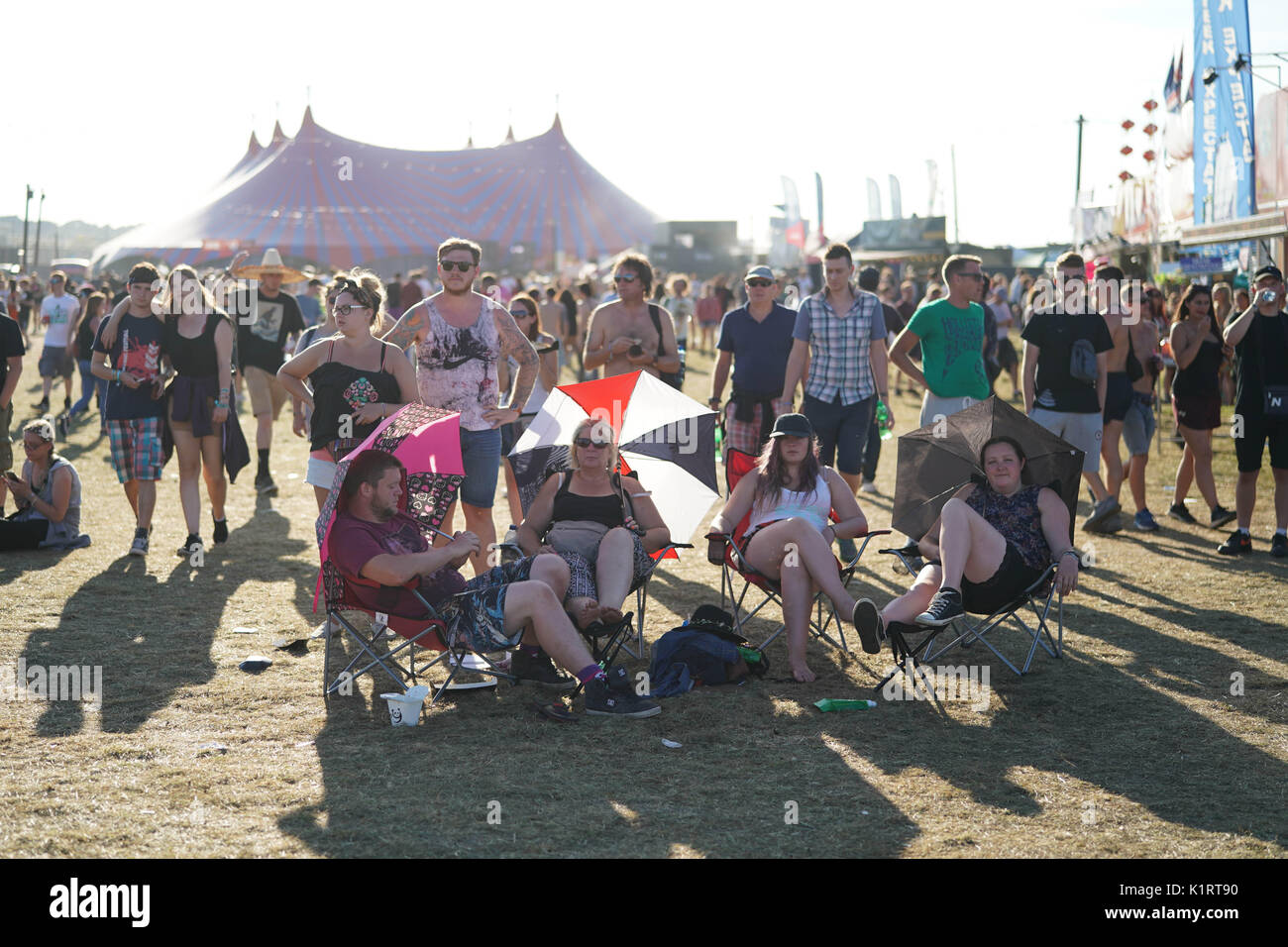 Reading, Großbritannien. 27 Aug, 2017. Allgemeine Ansichten des 2017 Reading Festival. Foto Datum: Sonntag, 27. August 2017. Photo Credit: Roger Garfield/Alamy leben Nachrichten Stockfoto