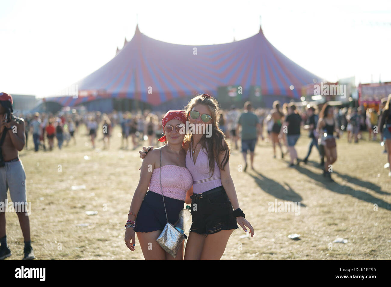 Reading, Großbritannien. 27 Aug, 2017. Allgemeine Ansichten des 2017 Reading Festival. Foto Datum: Sonntag, 27. August 2017. Photo Credit: Roger Garfield/Alamy leben Nachrichten Stockfoto