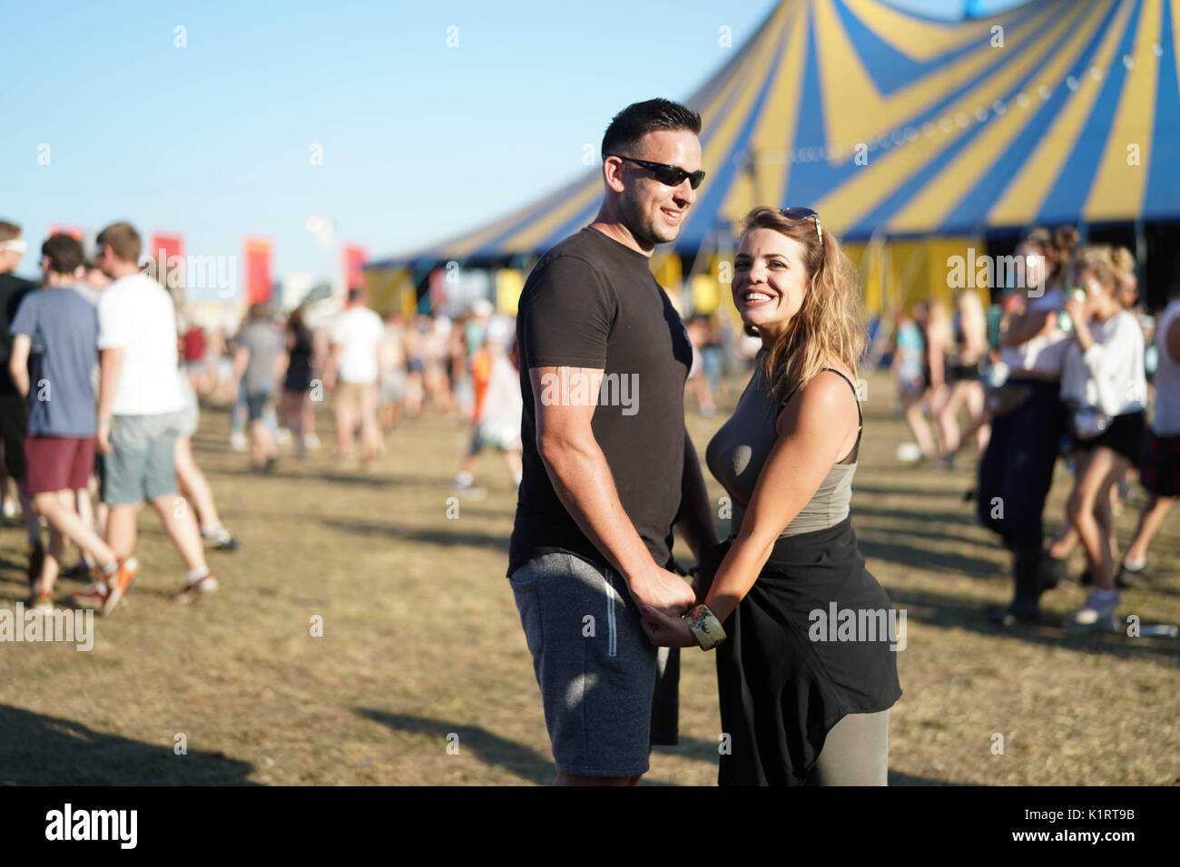 Reading, Großbritannien. 27 Aug, 2017. Allgemeine Ansichten des 2017 Reading Festival. Foto Datum: Sonntag, 27. August 2017. Photo Credit: Roger Garfield/Alamy leben Nachrichten Stockfoto