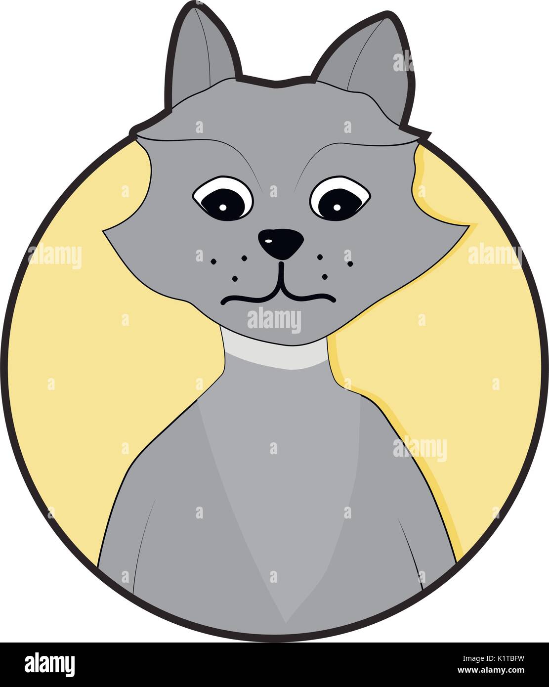 Wolf Symbol Aufkleber app Vektor flach. Cartoon Wolf, Wolf Vector Illustration Stock Vektor