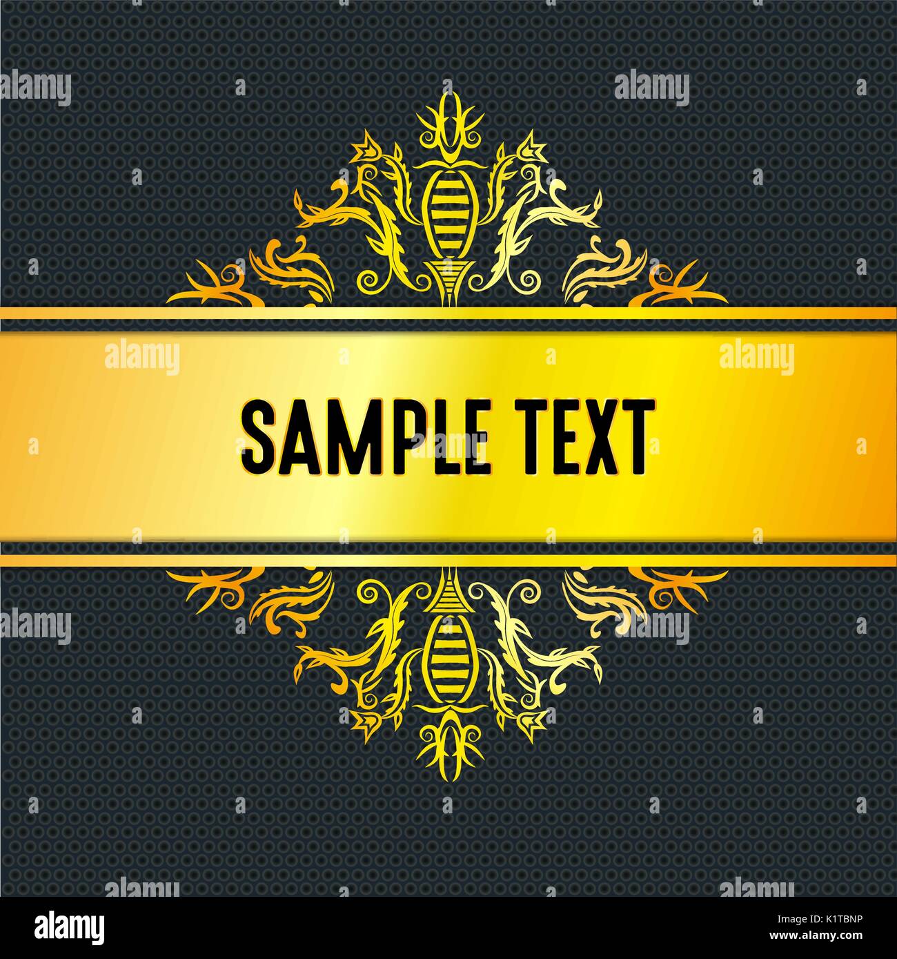 Goldene Streifen mit schwarzem Hintergrund, Vektor, Abbildung, EPS-Datei Stock Vektor