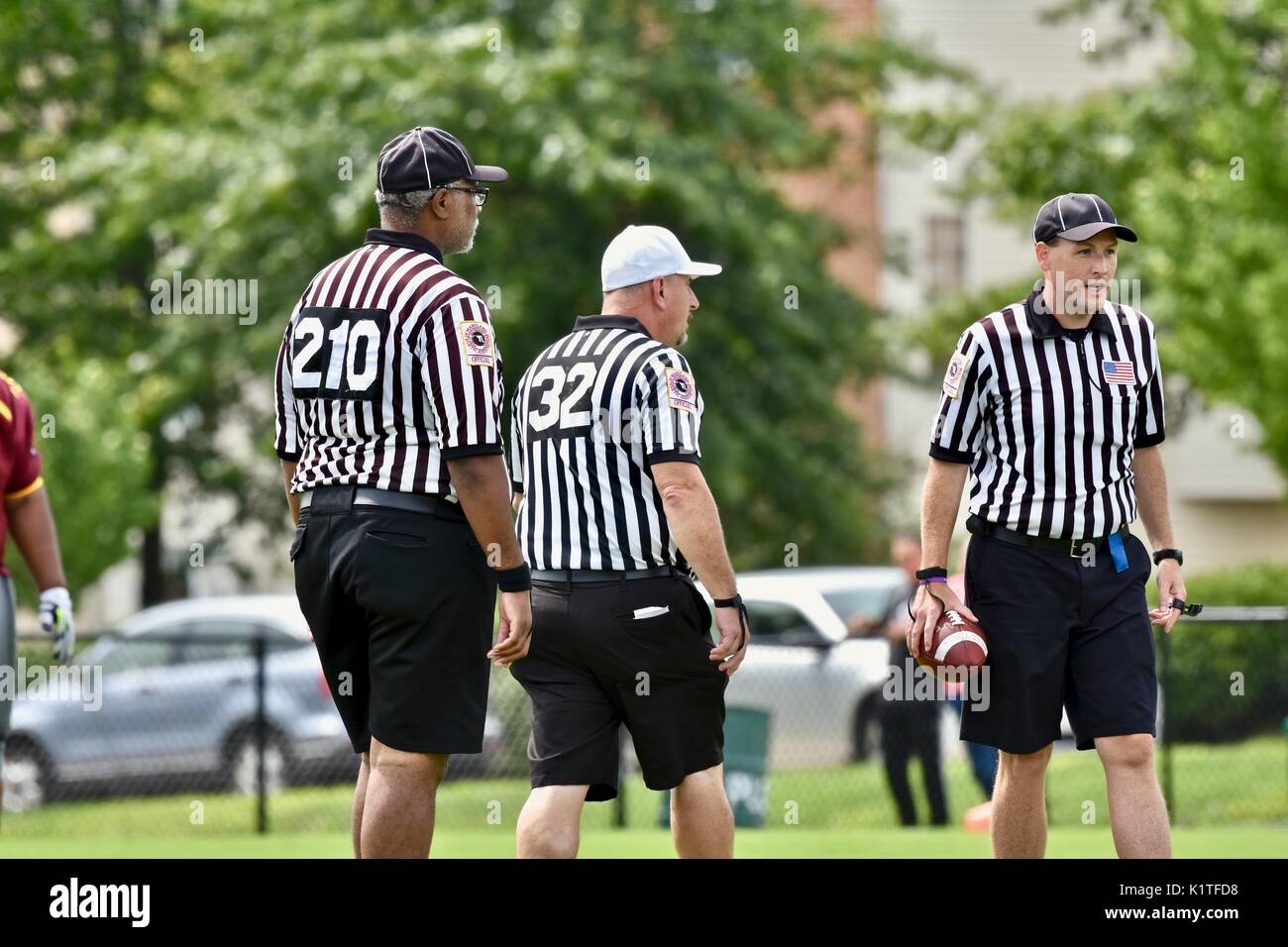 Amerikanischer Fußball-Schiedsrichter Stockfoto