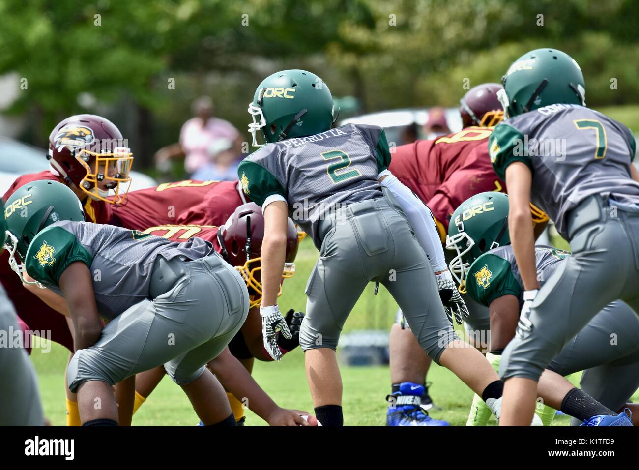 Jugend American Football Stockfoto
