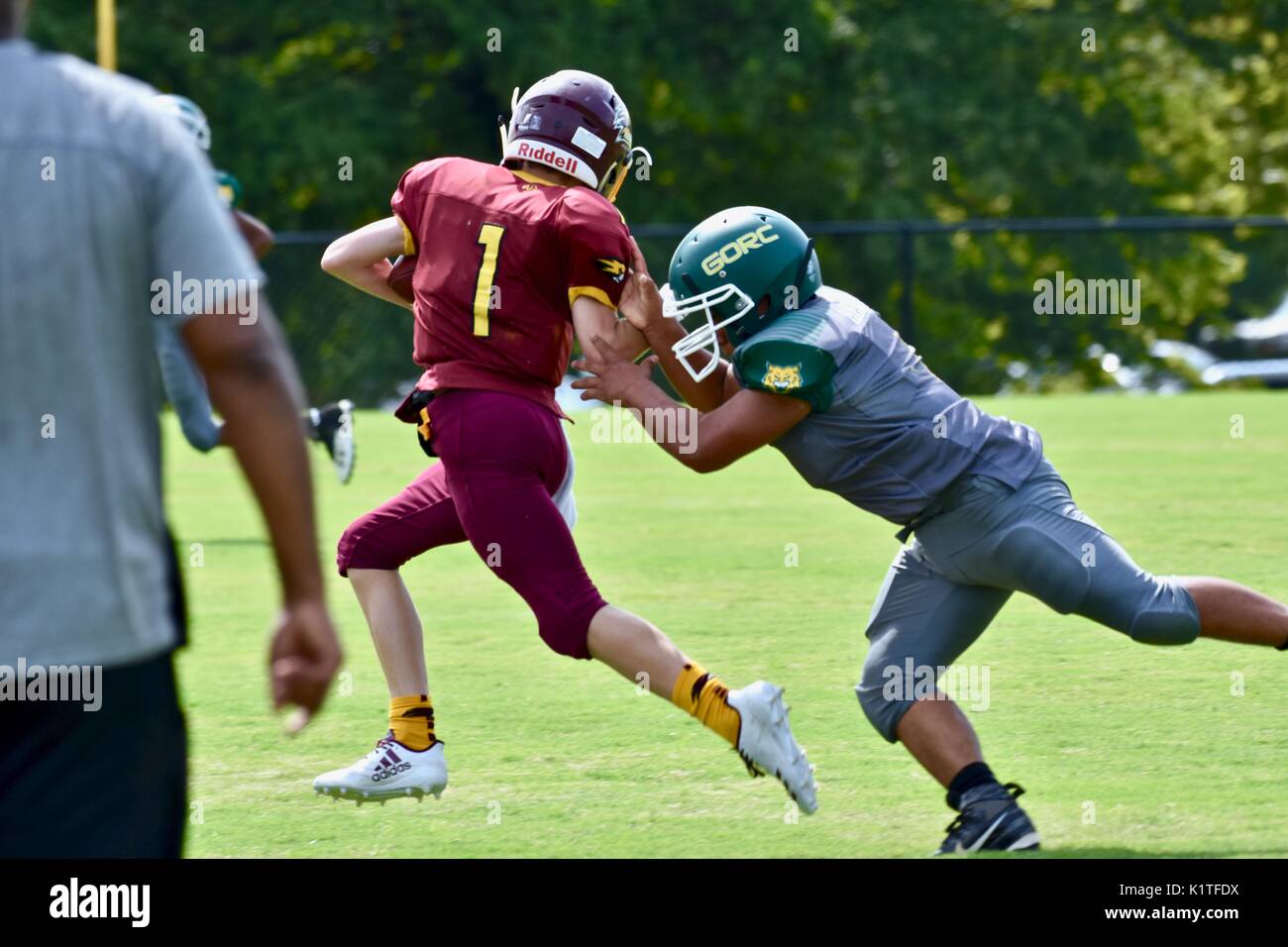 Jugend American Football Stockfoto