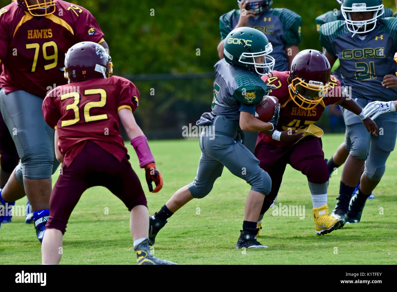 Jugend American Football Stockfoto