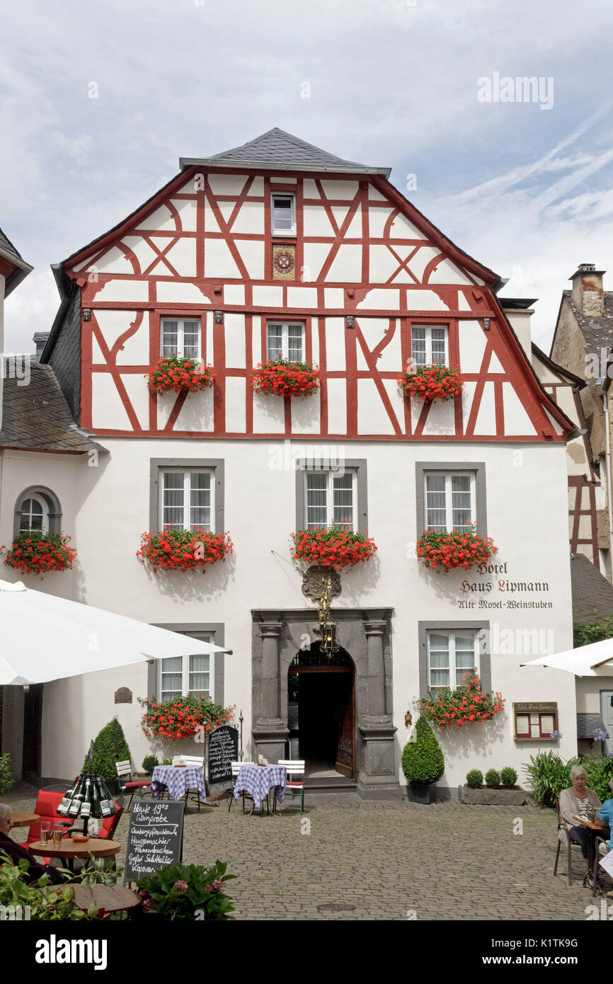 Fachwerkhaus, Beilstein, Mosel, Rheinland-Pfalz, Deutschland | Fachwerkhaus, Beilstein, Mosel, Rheinland-Pfalz, Deutschland Stockfoto