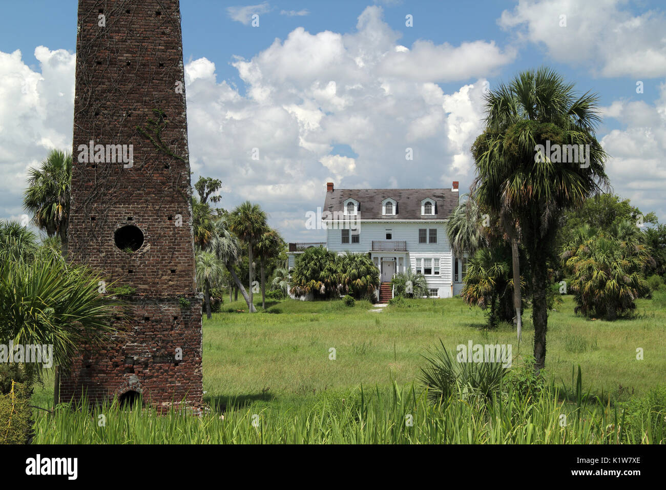 Die Pierce Butler Plantage, auf Butler Insel in Darien, Georgia gelegen, war eine der größten und erfolgreichsten Plantagen in den Zustand Stockfoto