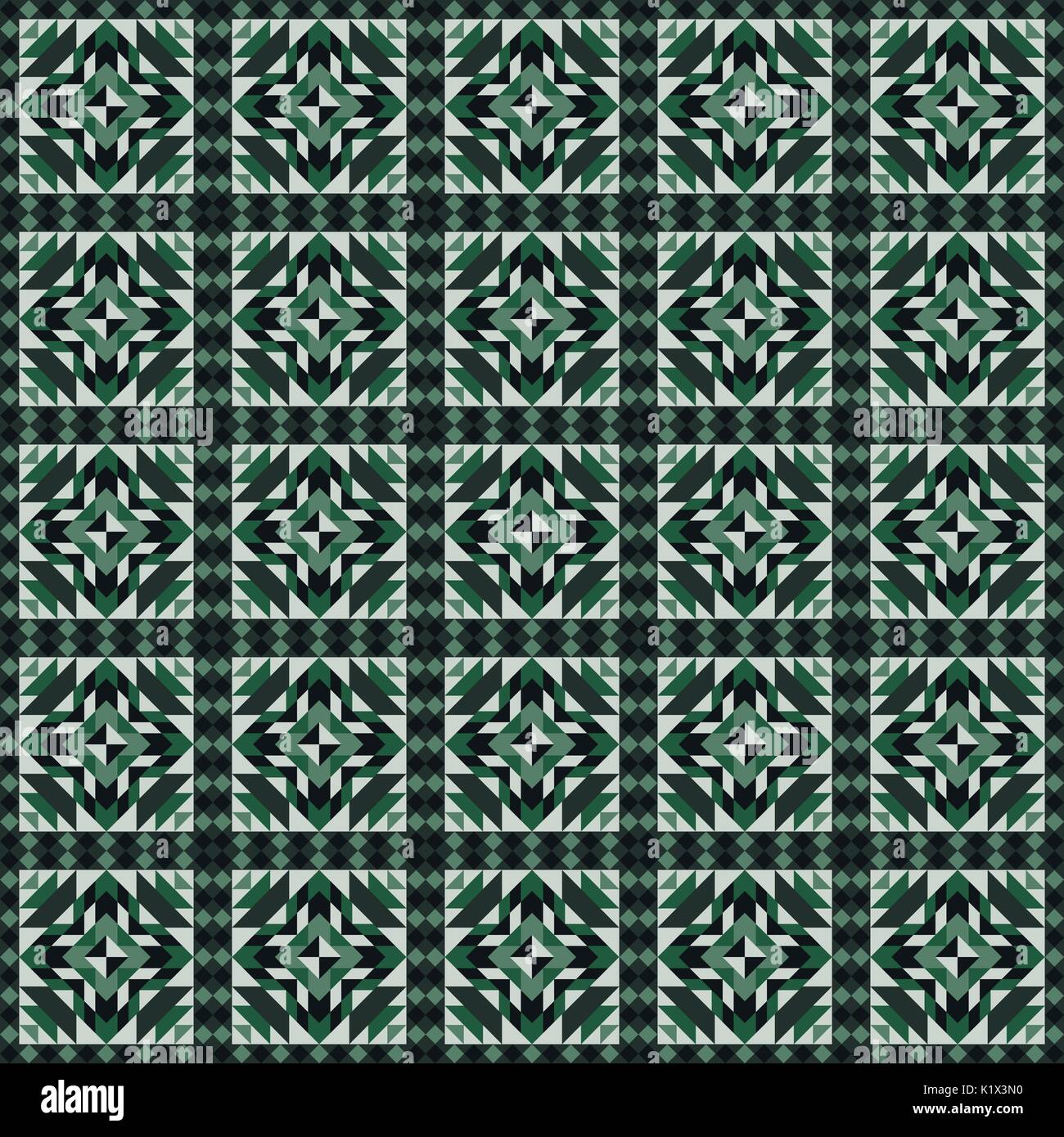 Linoleum nahtlose Muster. Geometrische Mosaik. Vector Illustration  Stock-Vektorgrafik - Alamy