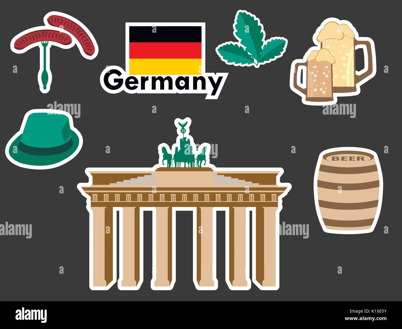 Berlin Brandenburger Tor Aufkleber 20 Cm - Vinyl Sticker Für Laptop & Koffer