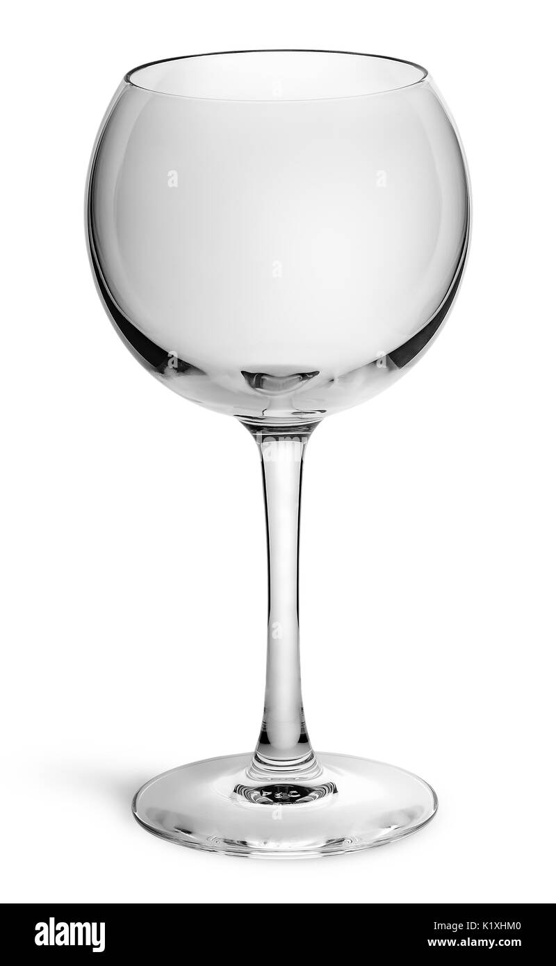 Leere Glas Rotwein Stockfoto