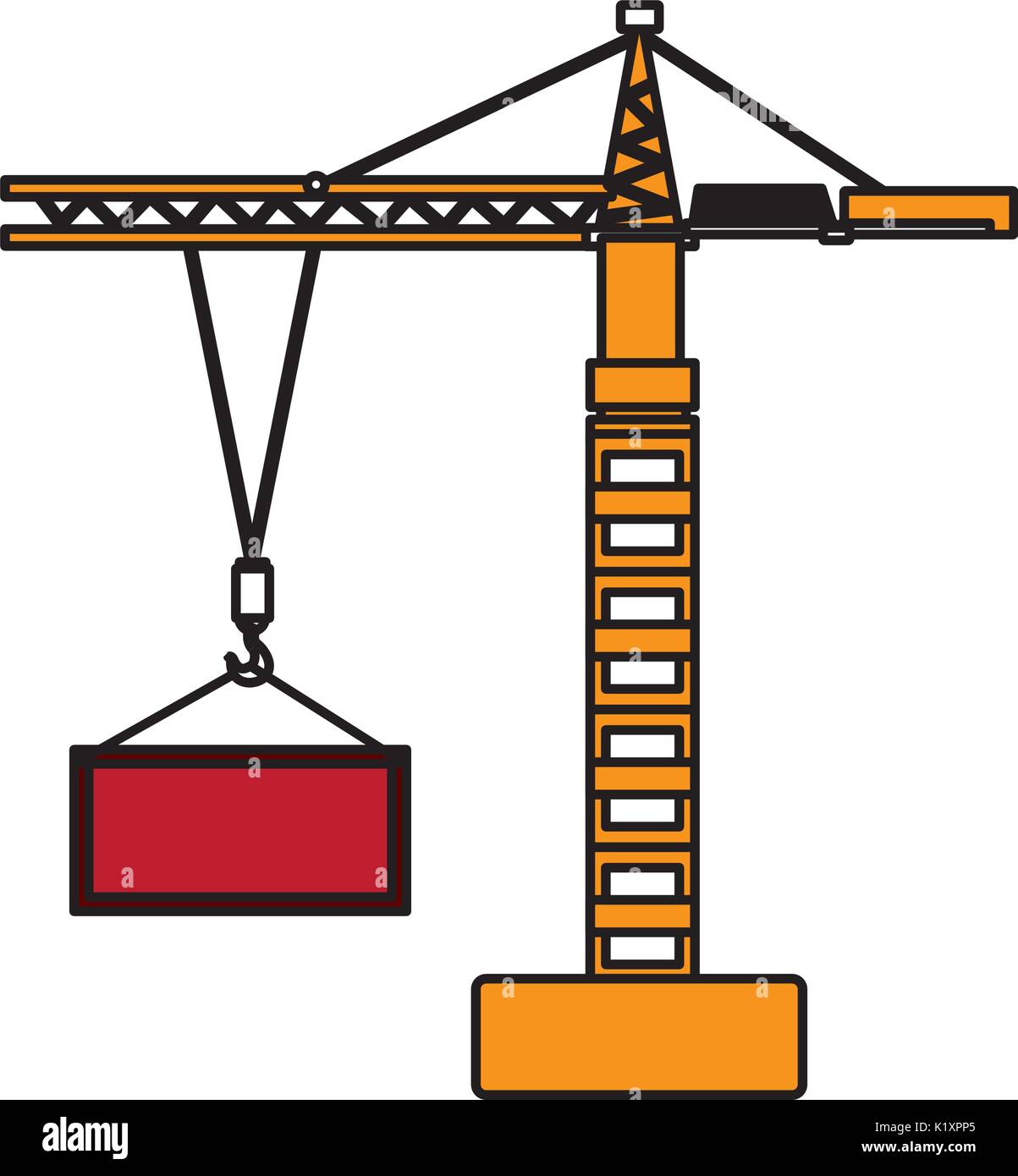 Industrielle Kranverladung Container Cargo Terminal element Stock Vektor