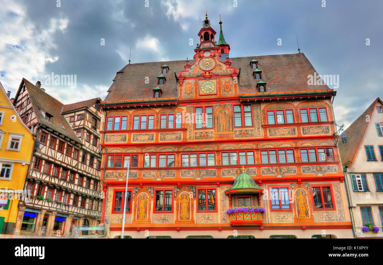 Rathaus Das Rathaus von Tübingen in Baden-Württemberg, Deutschland Stockfoto