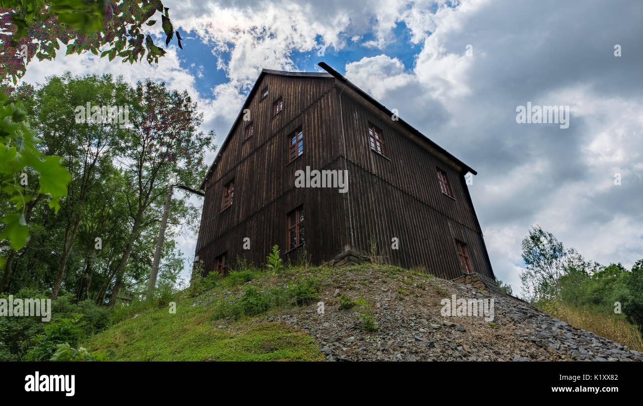 Oberfläche Einrichtungen des ehemaligen Silbermine im sächsischen Erzgebirge Stockfoto