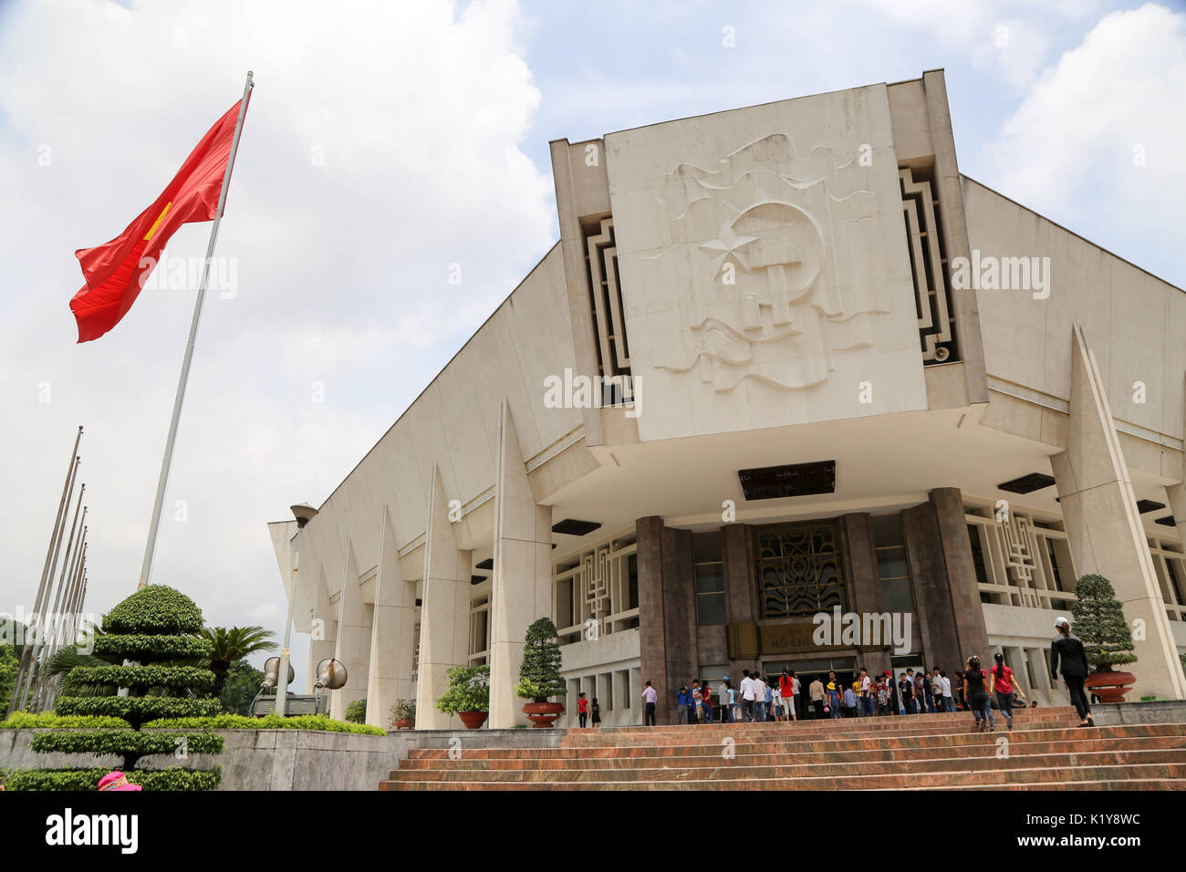 Ho Chi Minh Museum, Hanoi. Museum im Zentrum von Hanoi feiert das Leben der Kommunistischen revolutionären und Premierminister, Ho Chi Minh Stockfoto