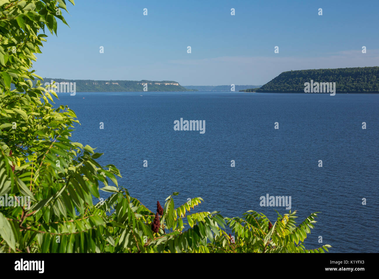 Lake Pepin auf dem Mississippi Stockfoto