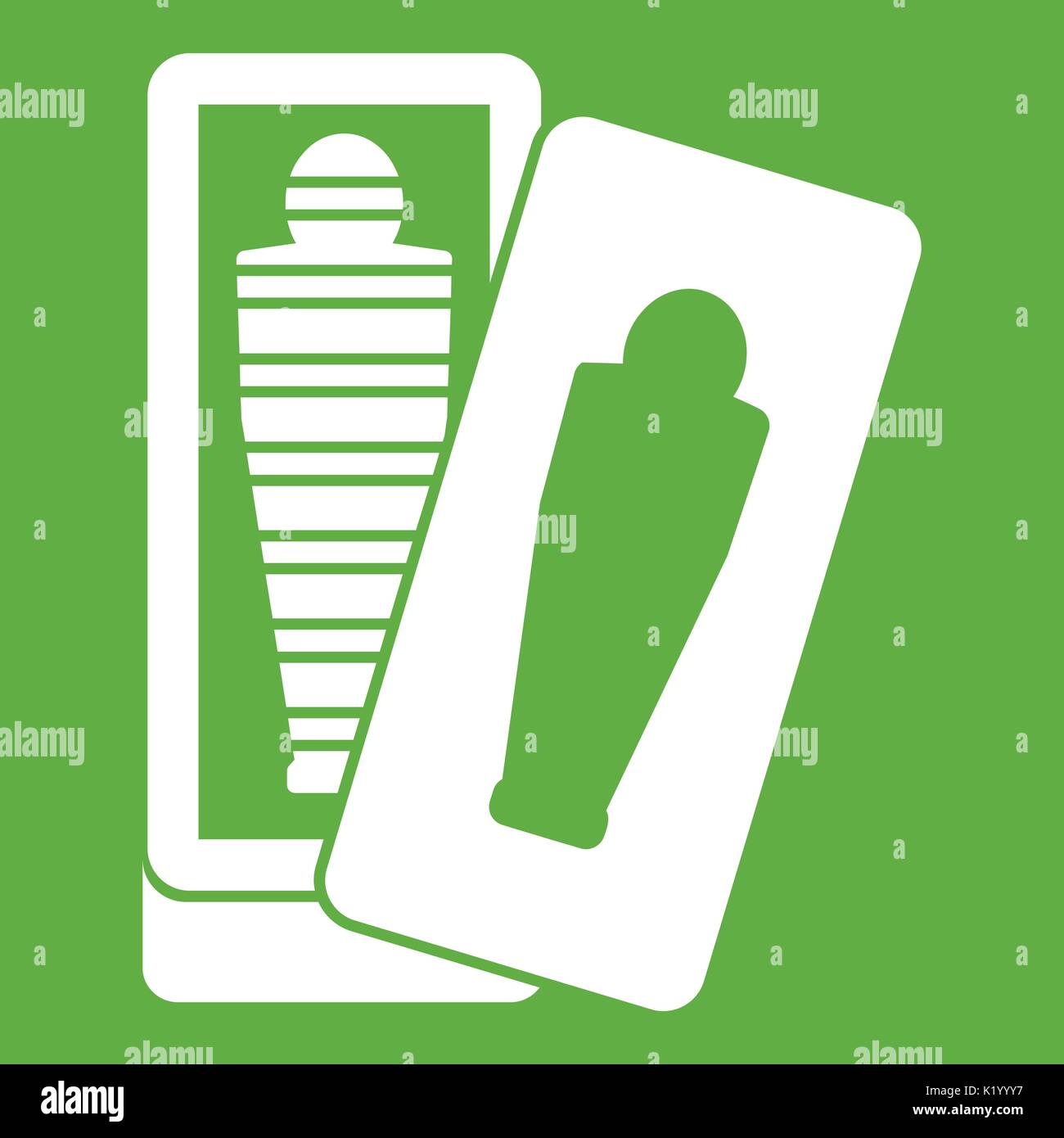 Mumie Sarkophag Symbol grün Stock Vektor