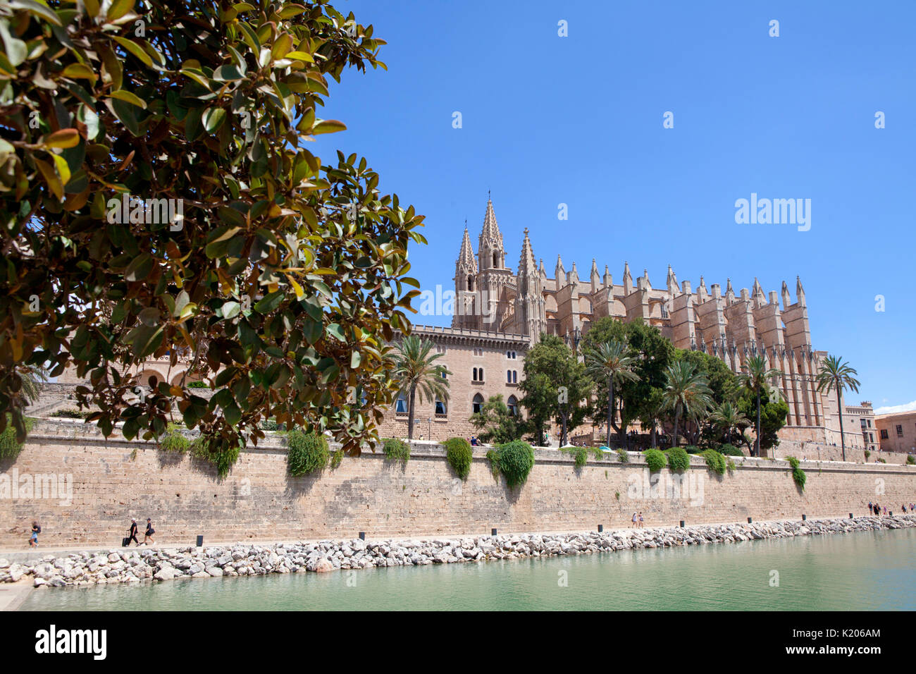 Palma Kathedrale Santa Maria, Palma de Mallorca Resort Stadt Hauptstadt der spanischen Insel Mallorca (Mallorca), im westlichen Mittelmeer Stockfoto