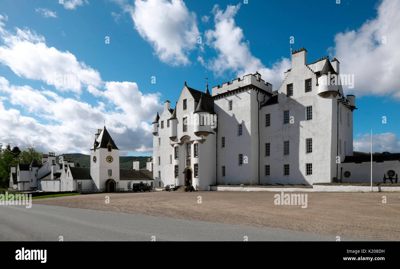 Blair Castle, Blair Atholl, Perth und Kinross, Schottland, Vereinigtes Königreich Stockfoto