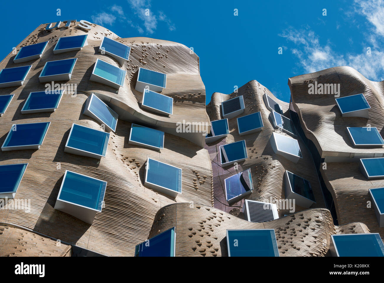 Moderne Architektur, Dr. Chau Chak Seitenflügel, der Technischen Universität Sydney, New South Wales, Australien Stockfoto