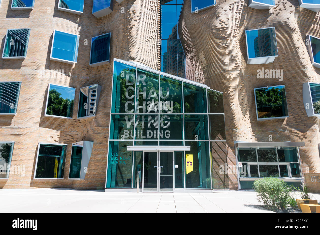 Moderne Architektur, Dr. Chau Chak Seitenflügel, der Technischen Universität Sydney, New South Wales, Australien Stockfoto