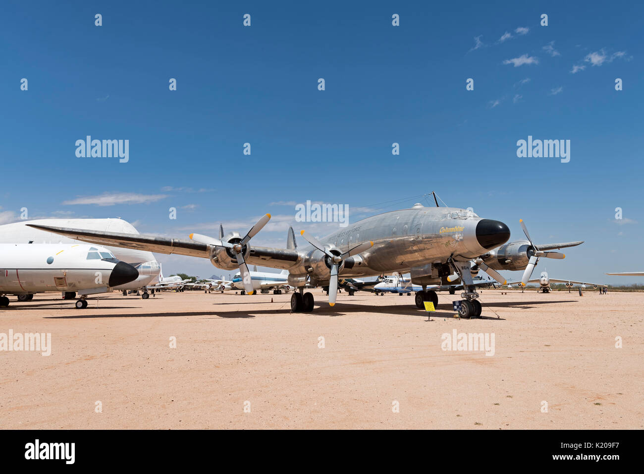 Mit Propeller Detail, Lockheed Constellation C-1214 Columbine 1, persönlichen Ebene Gen. Eisenhower, 1950-1952 Stockfoto