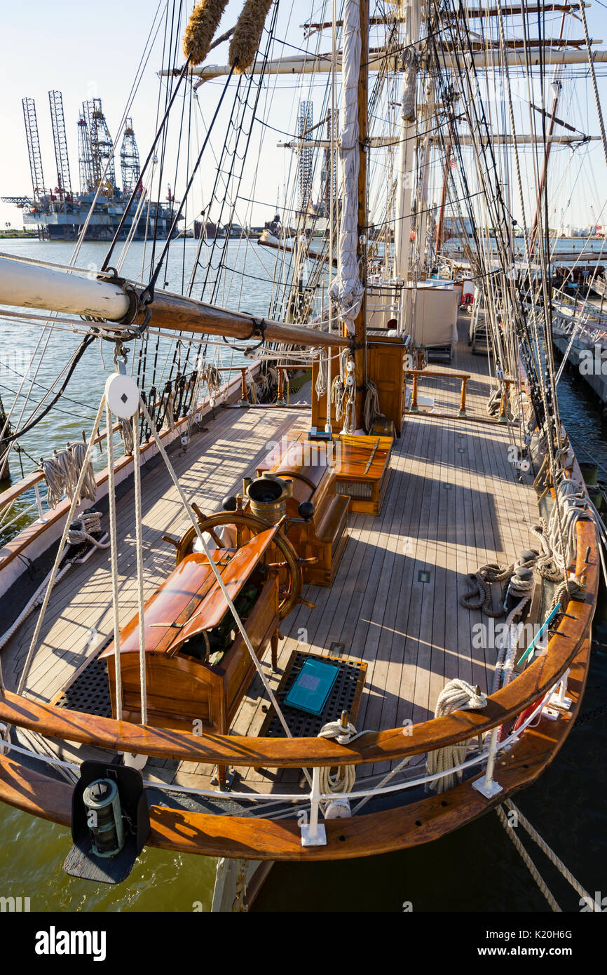 Texas, Galveston, Texas Seaport Museum, 1877 Tall Ship elissa Stockfoto