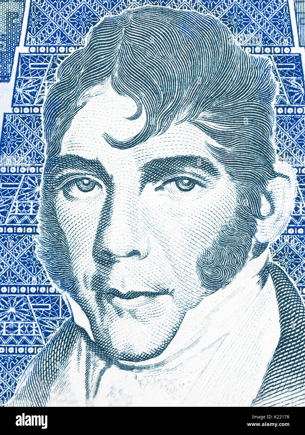 Mariano Galvez Portrait von guatemaltekischen Geld Stockfoto