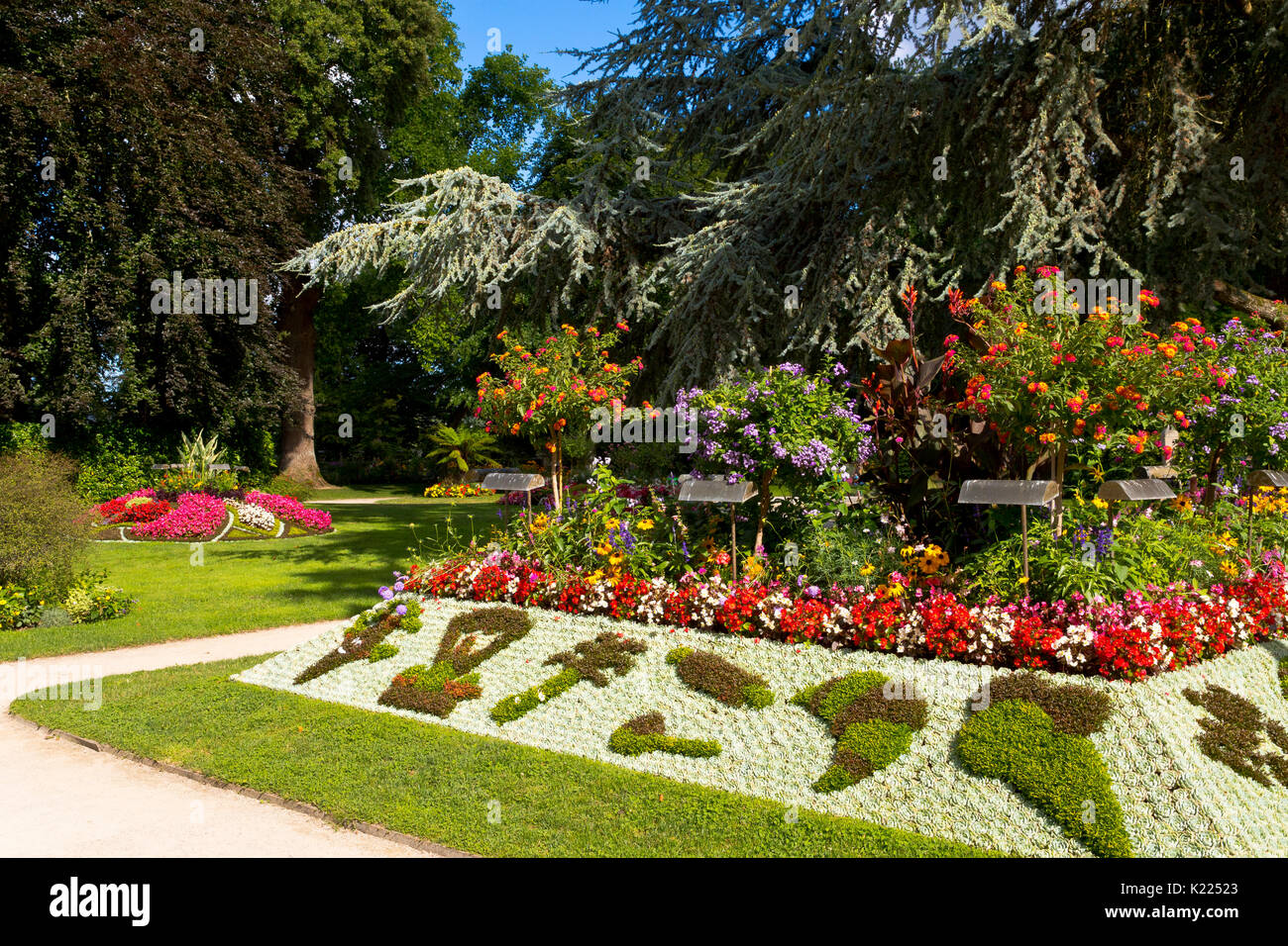 Botanischer Garten in Coutances, Normandie, Frankreich Stockfoto