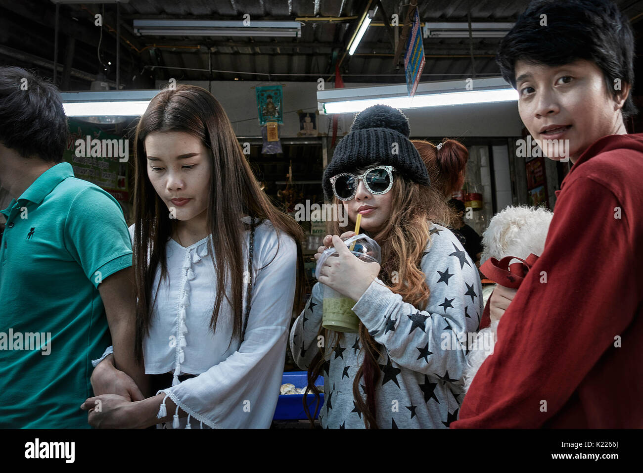 Modebewusste Asiatische Jugendliche. Thailand Südostasien Stockfoto