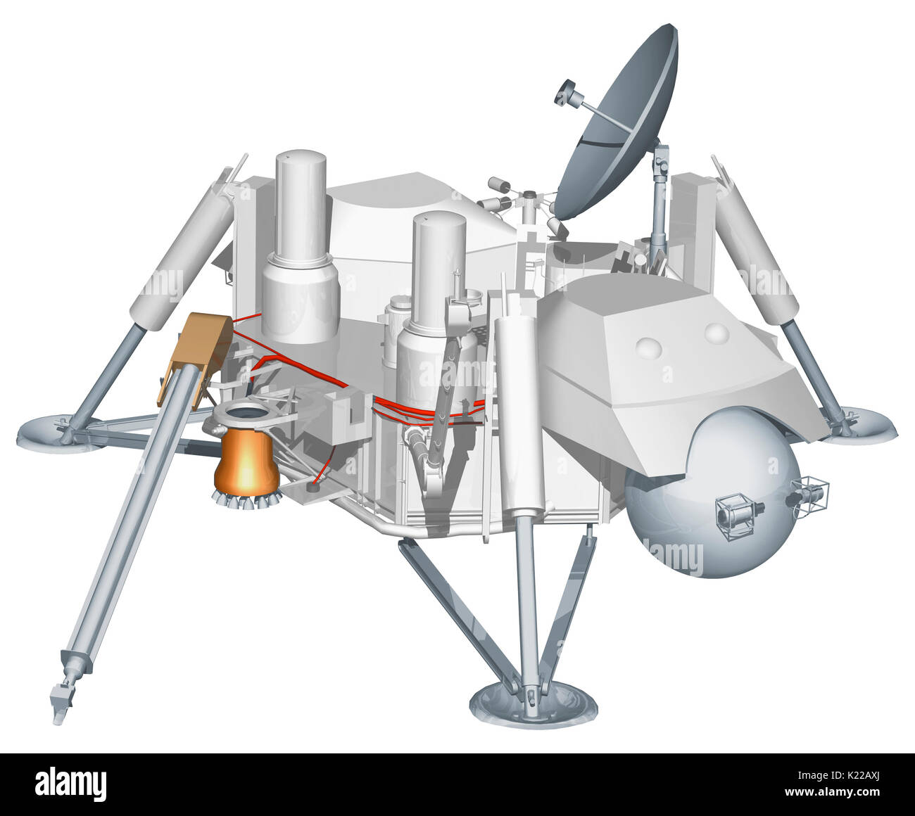 Raumfahrzeuge, die entwickelt wurden, damit Sie auf der Oberfläche des Mars zu berühren, um es zu studieren. Stockfoto
