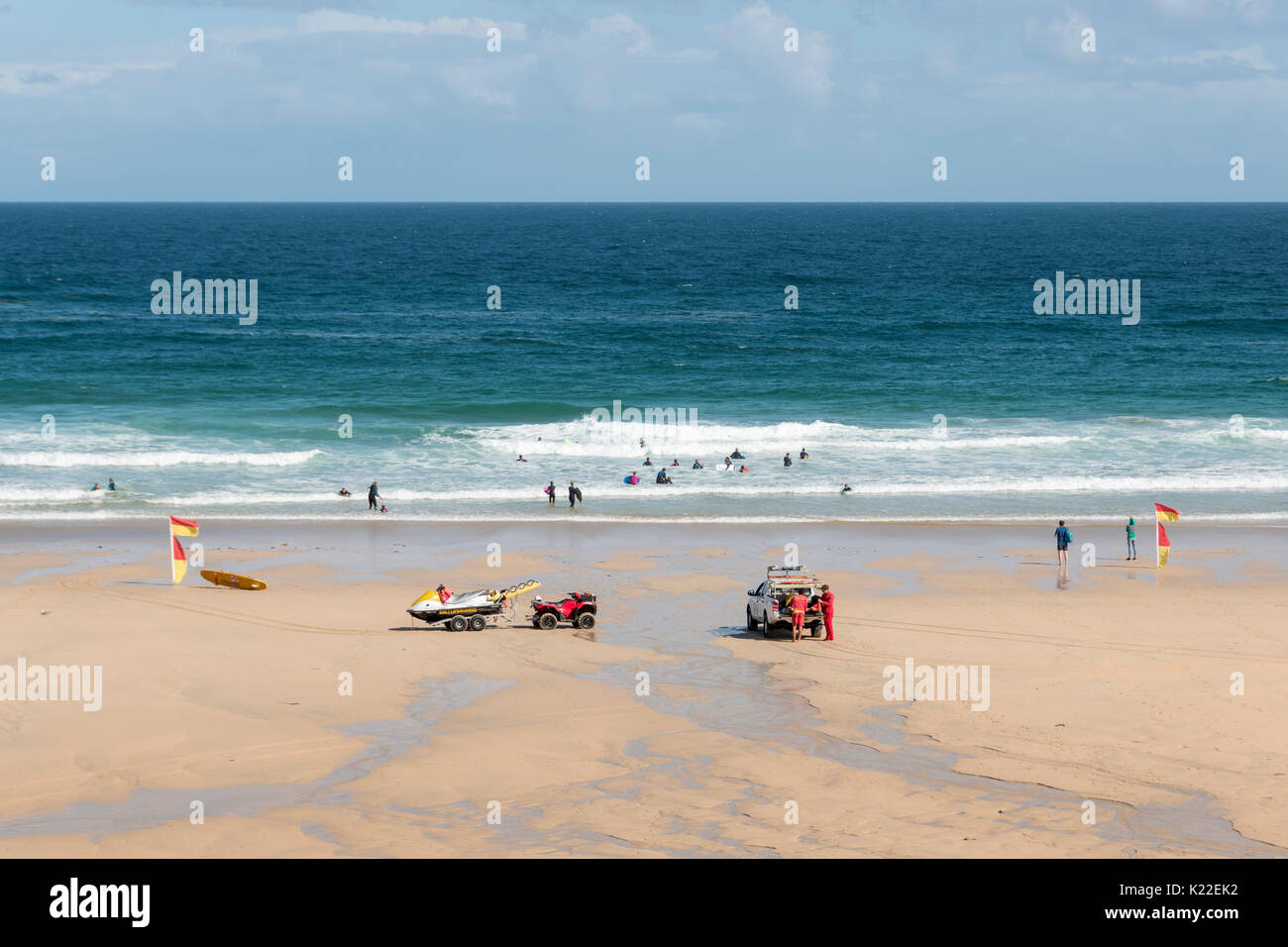 Porthmeor Beach, St Ives, Cornwall, England, Großbritannien Stockfoto