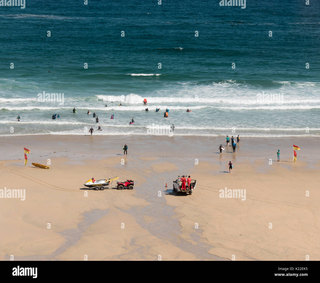 Porthmeor Beach, St Ives, Cornwall, England, Großbritannien Stockfoto