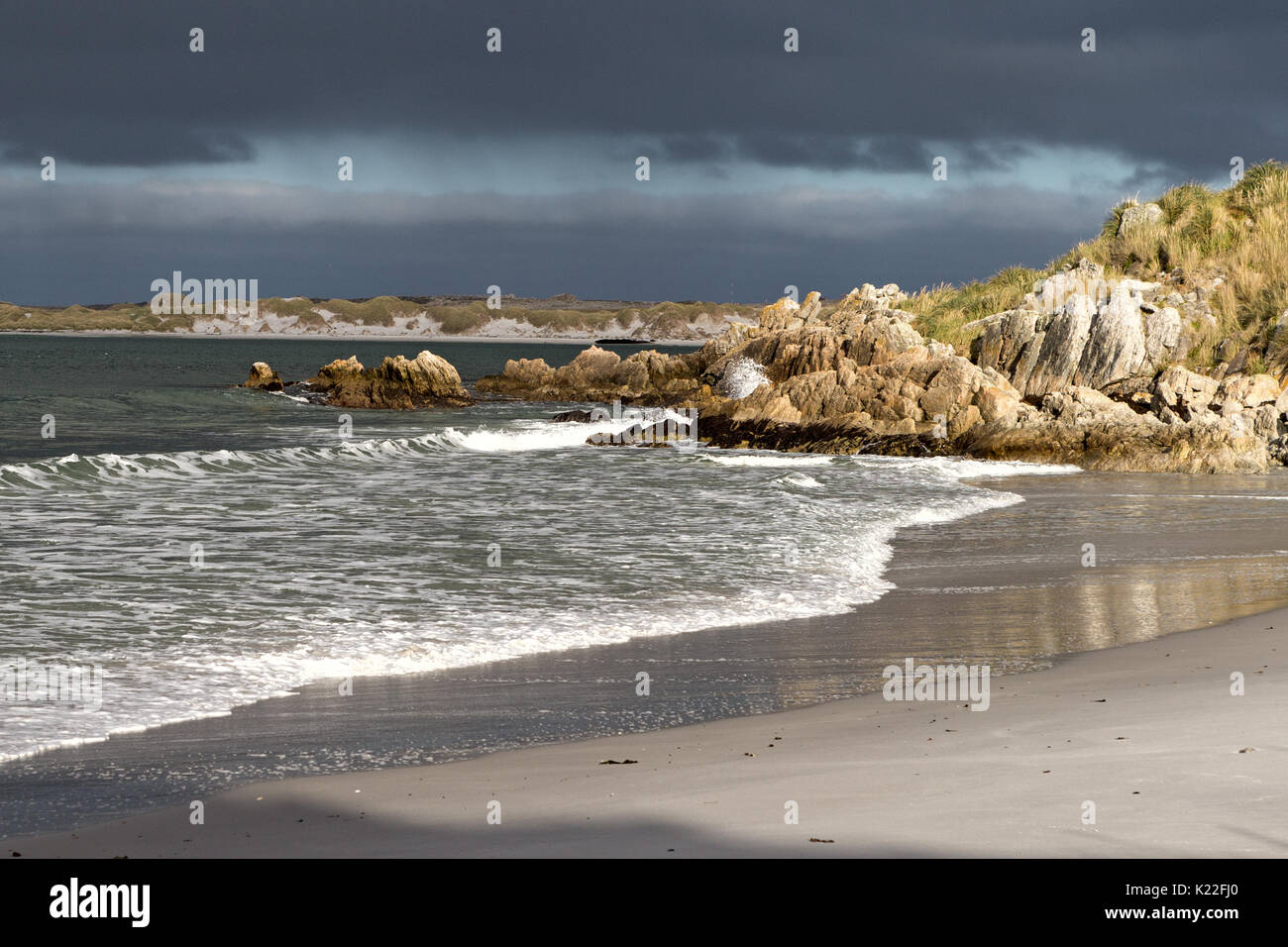 Yorke Bay Stanley, Falkland Inseln (Malvinas) Stockfoto