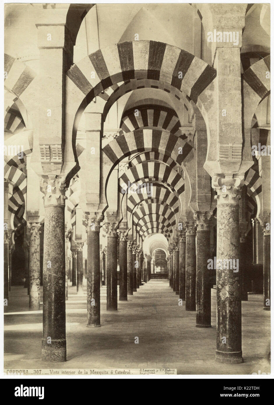 Vista Interior de la Mezquita o Catedral. Stockfoto