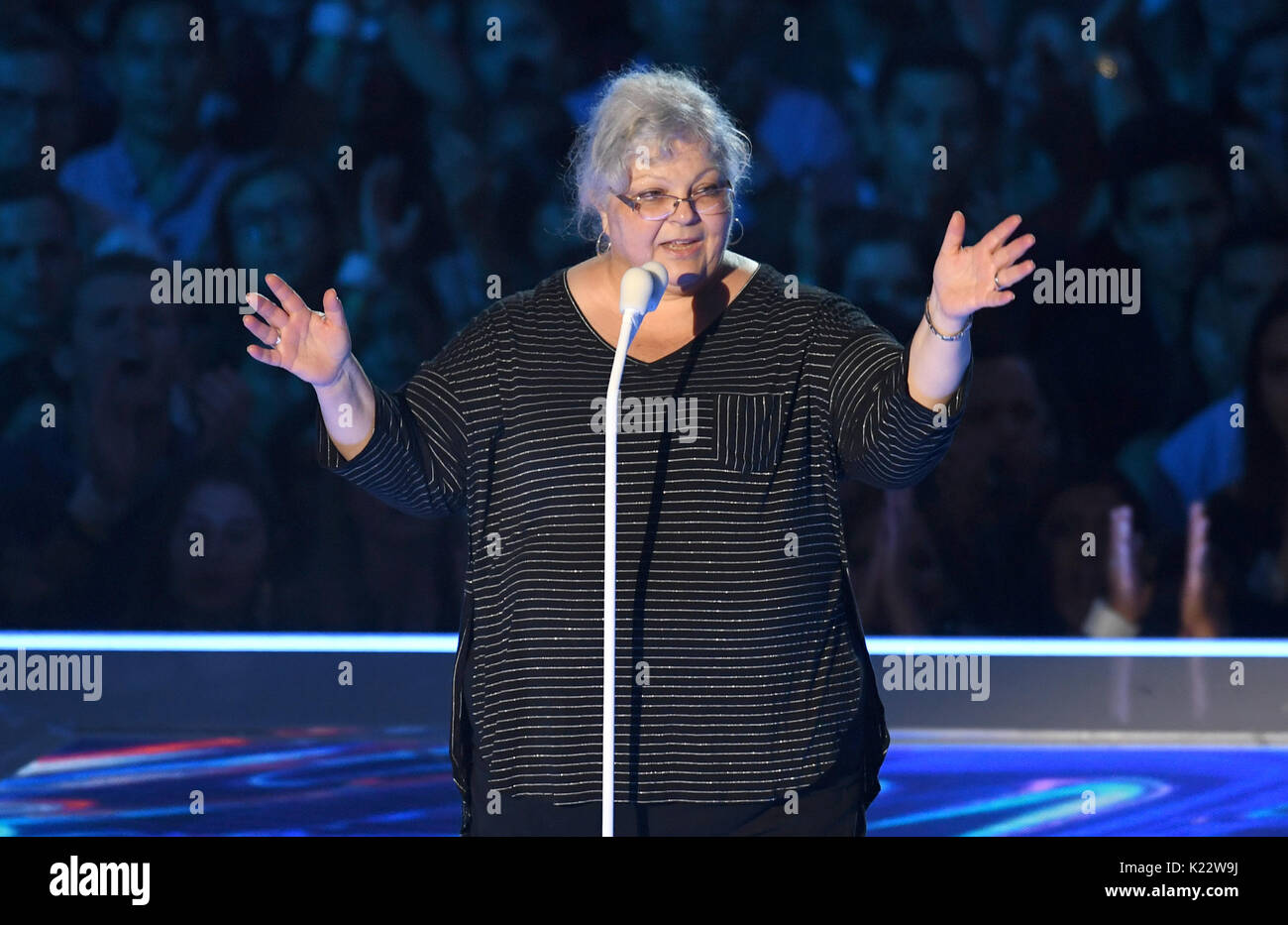 Susan Bro auf der Bühne während der 2017 MTV Video Music Awards statt, die auf dem Forum in Los Angeles, USA. Stockfoto