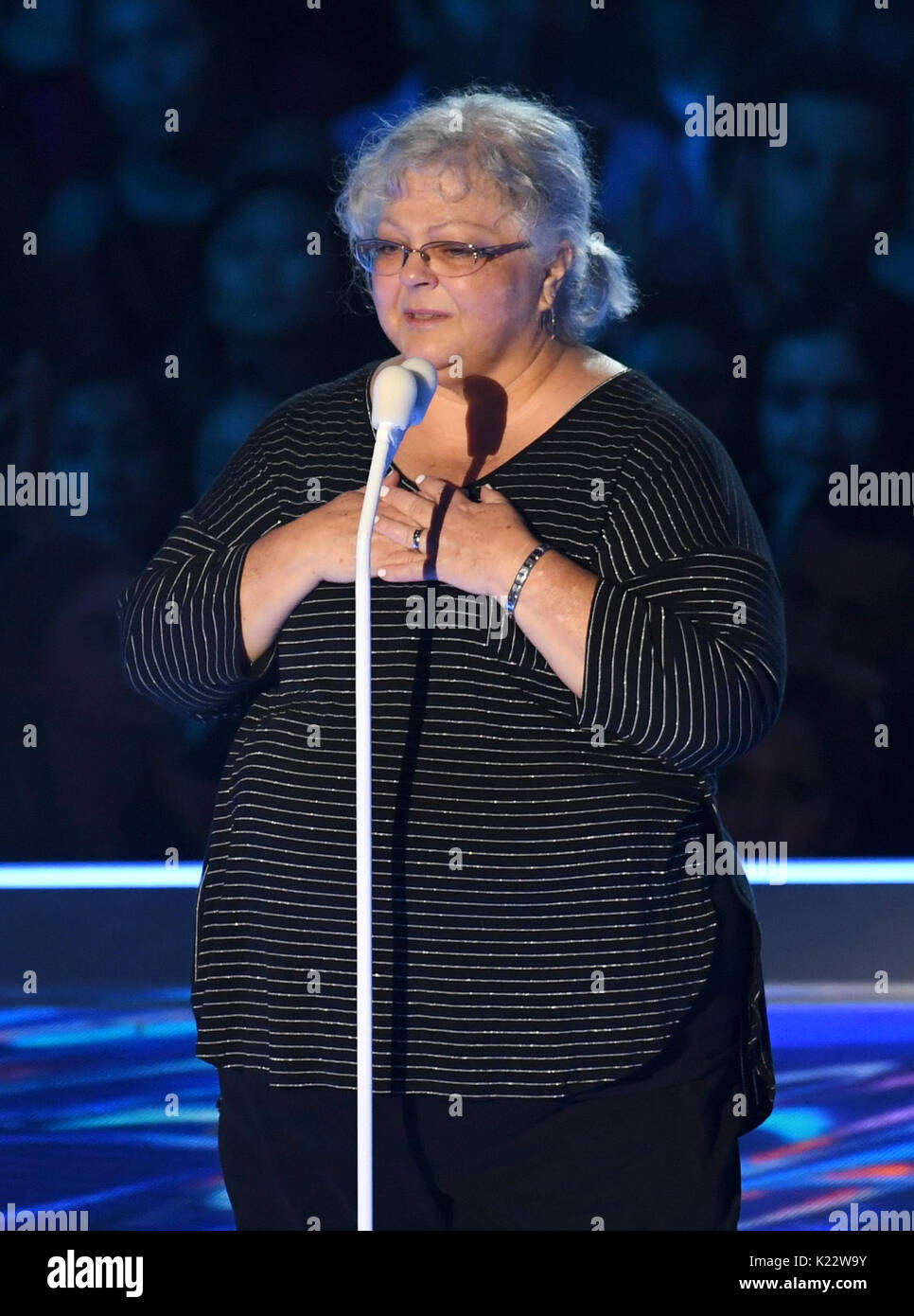 Susan Bro auf der Bühne während der 2017 MTV Video Music Awards statt, die auf dem Forum in Los Angeles, USA. Stockfoto