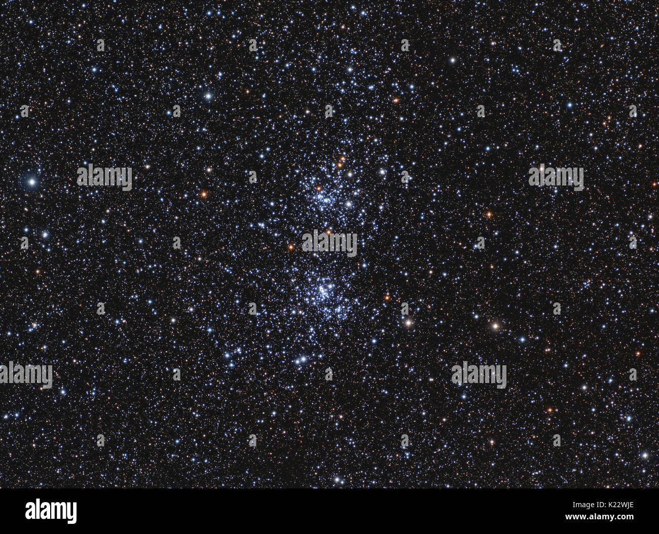 Doppel Cluster in Perseus Stockfoto